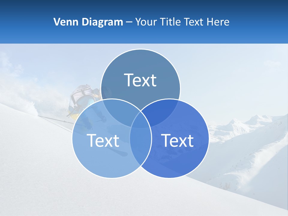 A Person Riding Skis Down A Snow Covered Slope PowerPoint Template