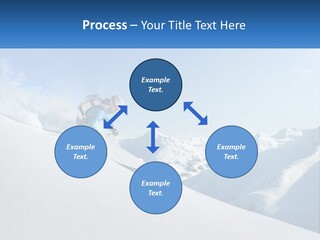 A Person Riding Skis Down A Snow Covered Slope PowerPoint Template