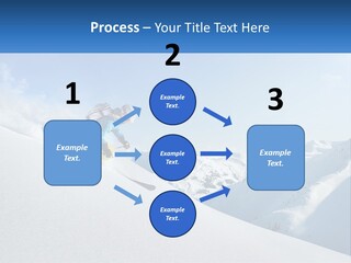 A Person Riding Skis Down A Snow Covered Slope PowerPoint Template