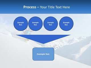 A Person Riding Skis Down A Snow Covered Slope PowerPoint Template