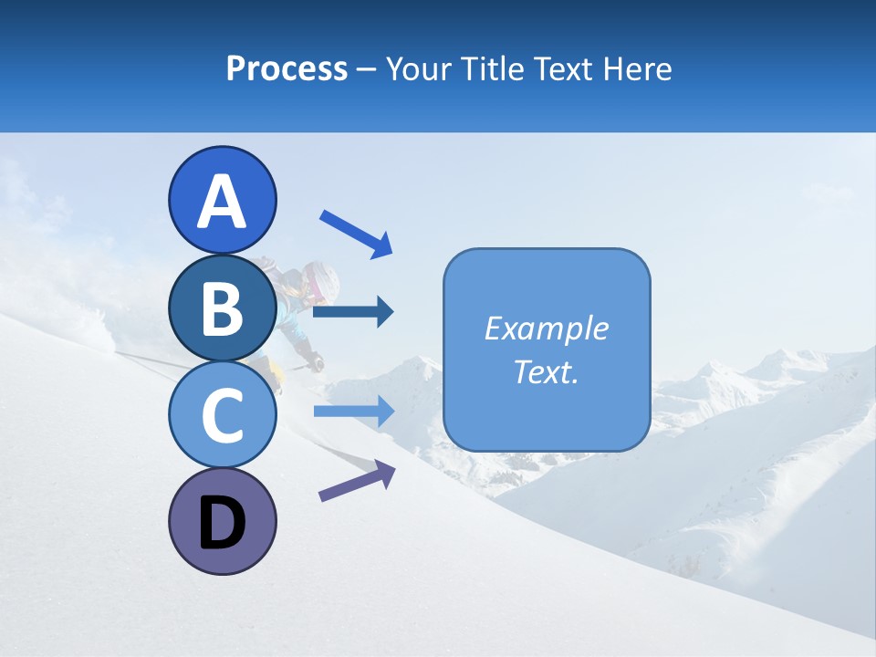 A Person Riding Skis Down A Snow Covered Slope PowerPoint Template