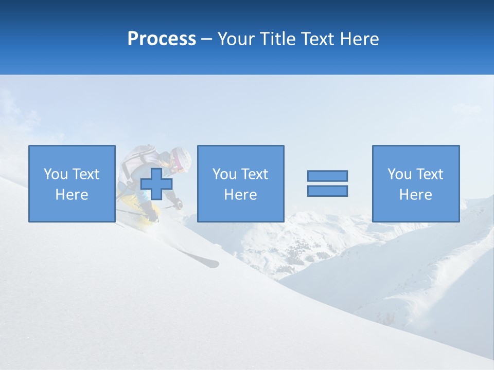 A Person Riding Skis Down A Snow Covered Slope PowerPoint Template