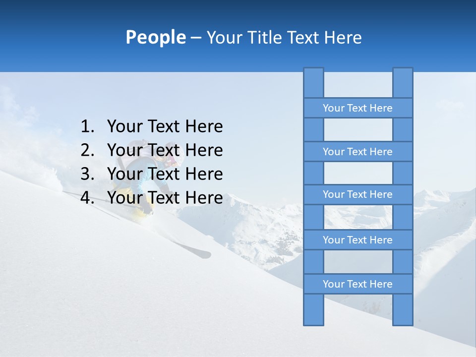 A Person Riding Skis Down A Snow Covered Slope PowerPoint Template