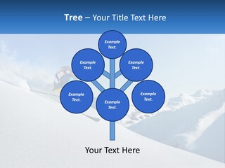 A Person Riding Skis Down A Snow Covered Slope PowerPoint Template