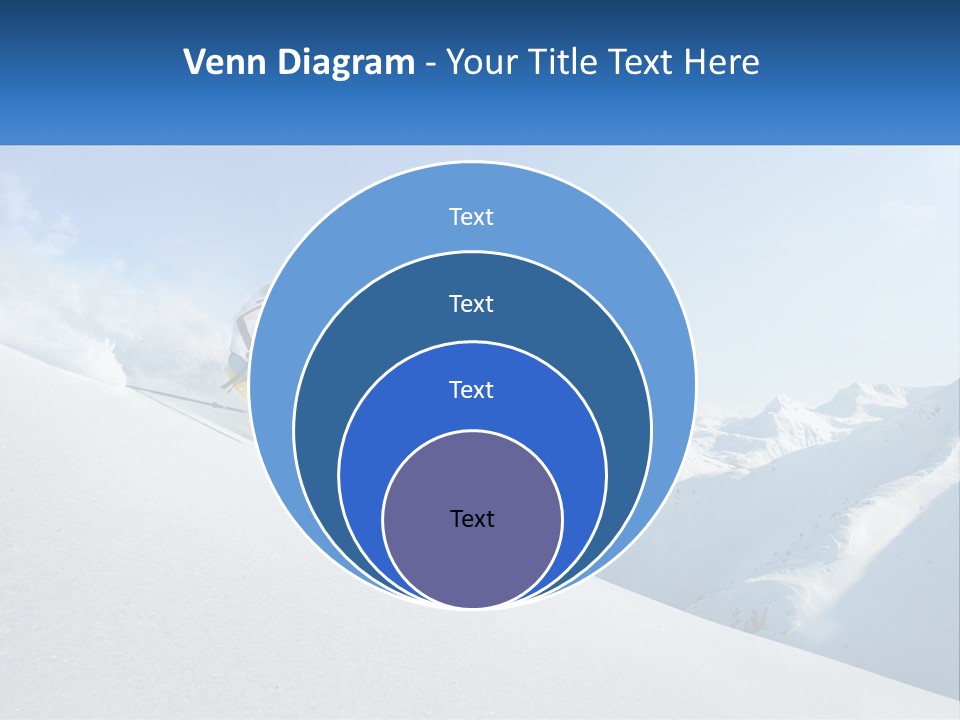 A Person Riding Skis Down A Snow Covered Slope PowerPoint Template