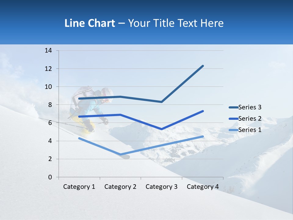 A Person Riding Skis Down A Snow Covered Slope PowerPoint Template