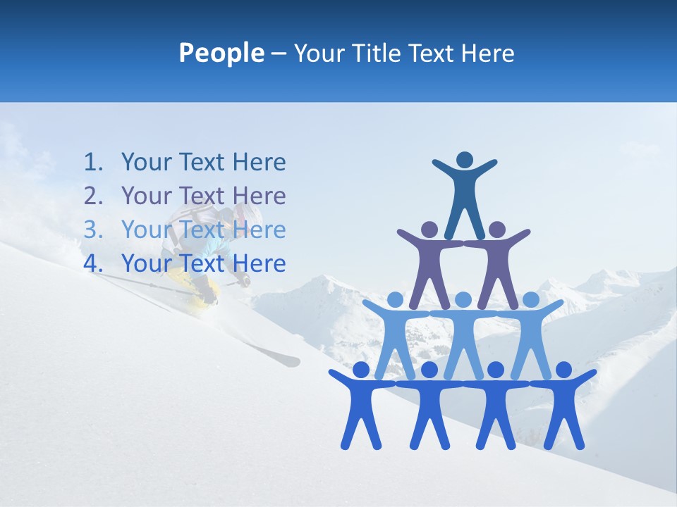 A Person Riding Skis Down A Snow Covered Slope PowerPoint Template