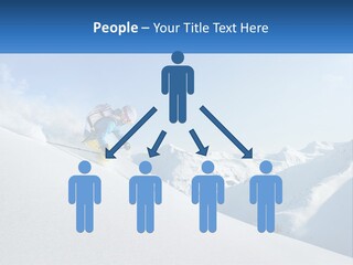 A Person Riding Skis Down A Snow Covered Slope PowerPoint Template