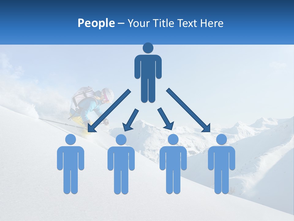 A Person Riding Skis Down A Snow Covered Slope PowerPoint Template