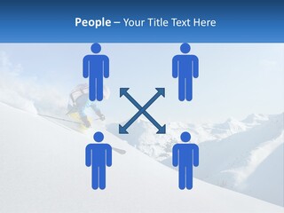 A Person Riding Skis Down A Snow Covered Slope PowerPoint Template