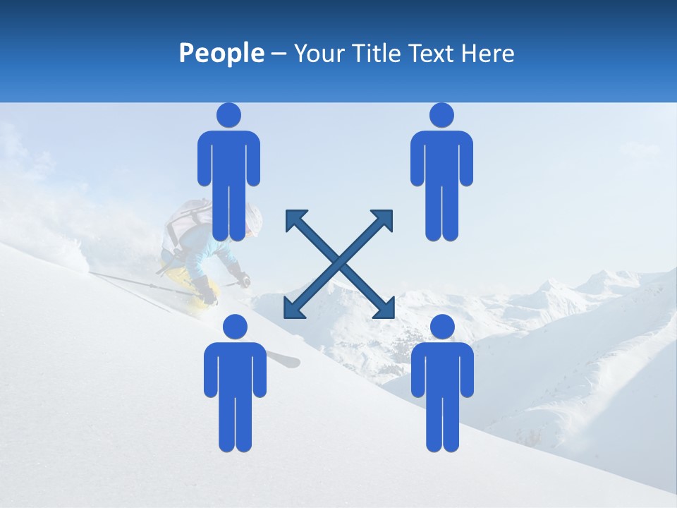 A Person Riding Skis Down A Snow Covered Slope PowerPoint Template