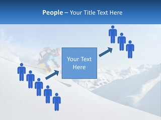 A Person Riding Skis Down A Snow Covered Slope PowerPoint Template
