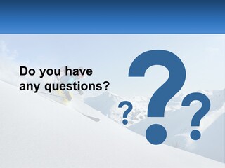 A Person Riding Skis Down A Snow Covered Slope PowerPoint Template