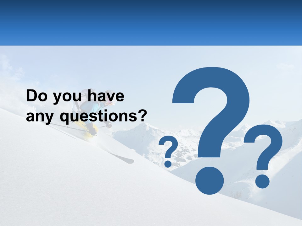 A Person Riding Skis Down A Snow Covered Slope PowerPoint Template