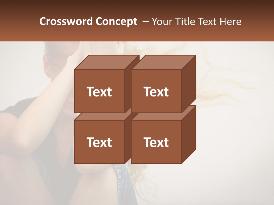 A Woman Holding A Sign That Says Name Of Presentation Company Name PowerPoint Template