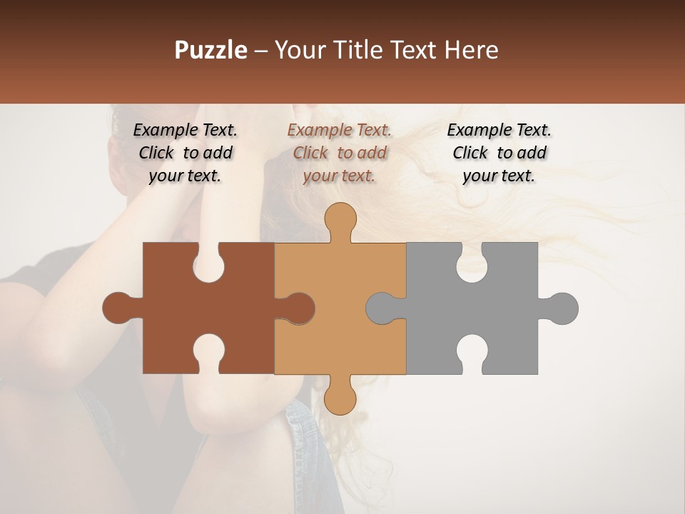 A Woman Holding A Sign That Says Name Of Presentation Company Name PowerPoint Template