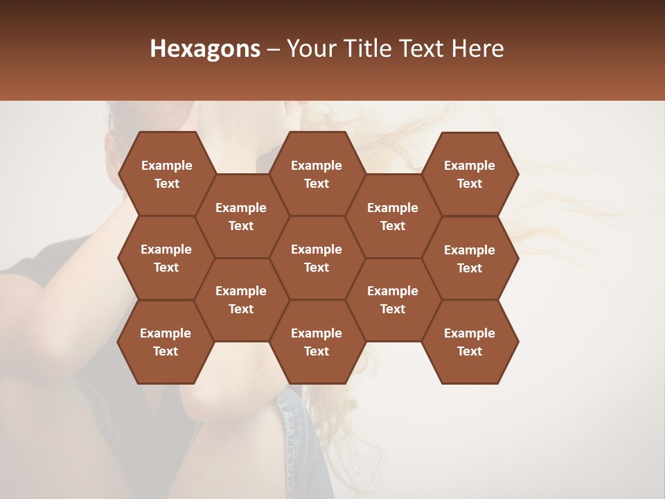 A Woman Holding A Sign That Says Name Of Presentation Company Name PowerPoint Template