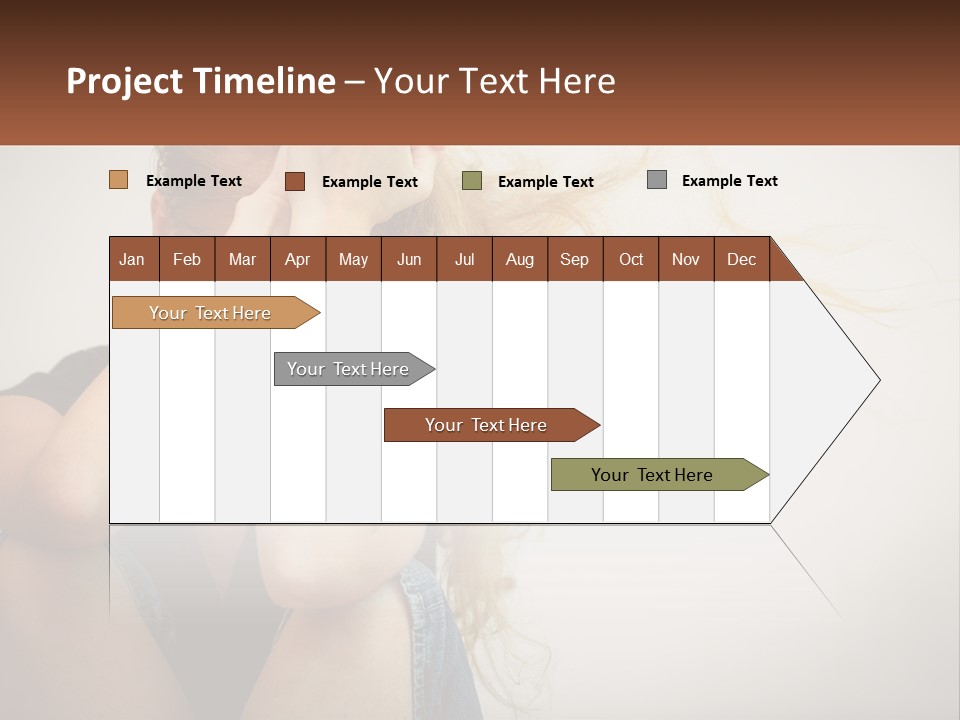 A Woman Holding A Sign That Says Name Of Presentation Company Name PowerPoint Template