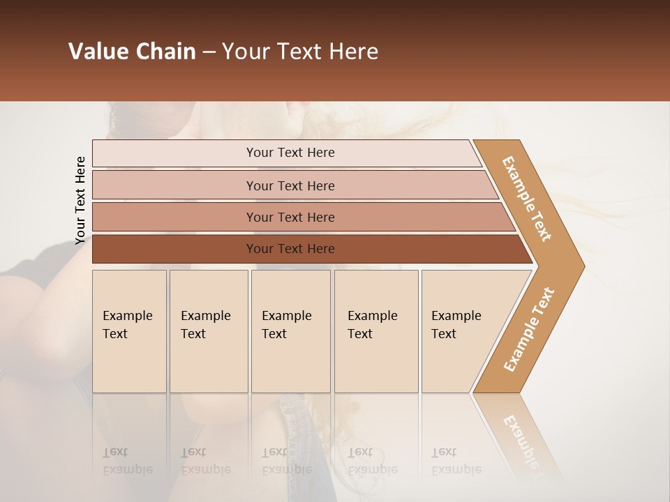 A Woman Holding A Sign That Says Name Of Presentation Company Name PowerPoint Template