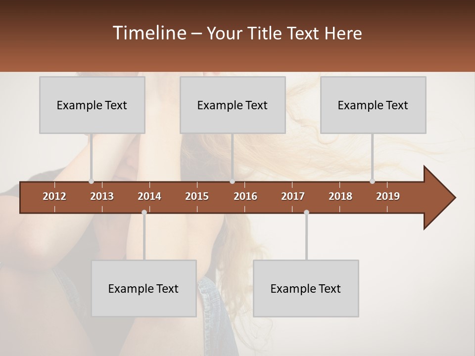 A Woman Holding A Sign That Says Name Of Presentation Company Name PowerPoint Template