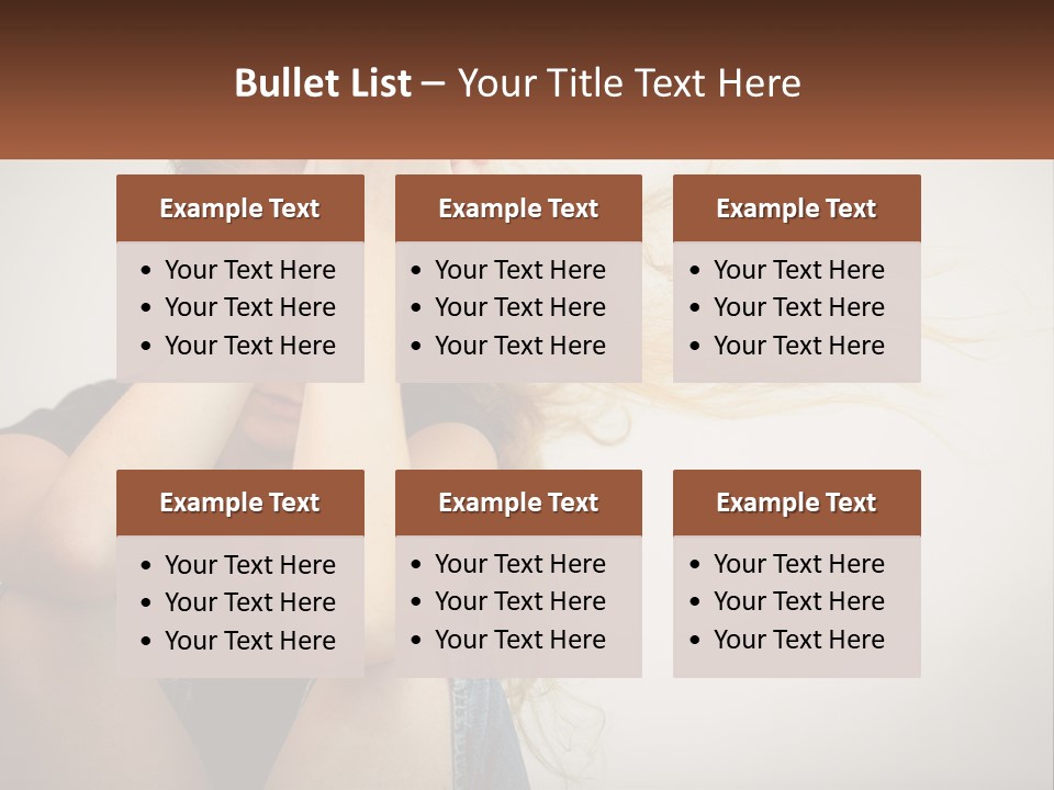 A Woman Holding A Sign That Says Name Of Presentation Company Name PowerPoint Template