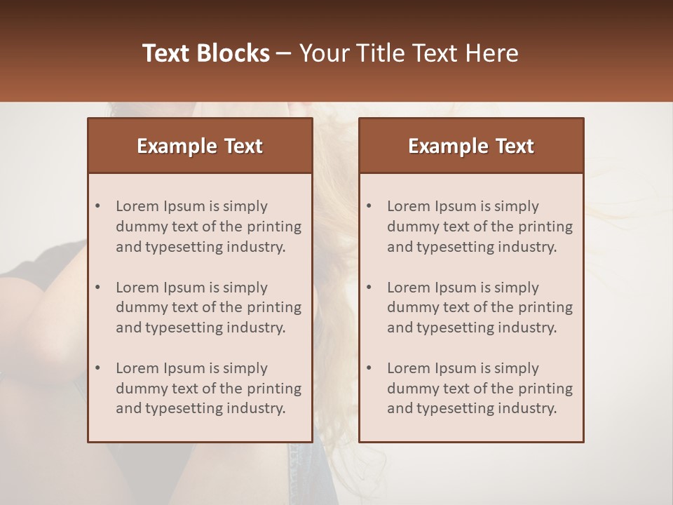 A Woman Holding A Sign That Says Name Of Presentation Company Name PowerPoint Template