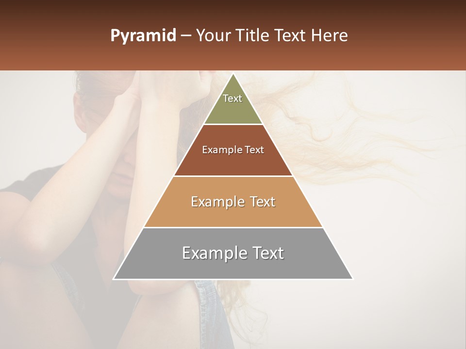 A Woman Holding A Sign That Says Name Of Presentation Company Name PowerPoint Template