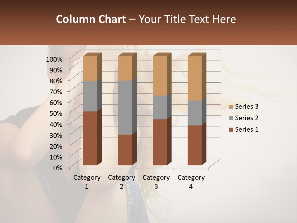 A Woman Holding A Sign That Says Name Of Presentation Company Name PowerPoint Template