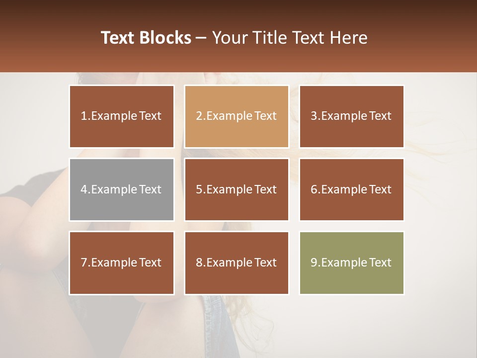 A Woman Holding A Sign That Says Name Of Presentation Company Name PowerPoint Template