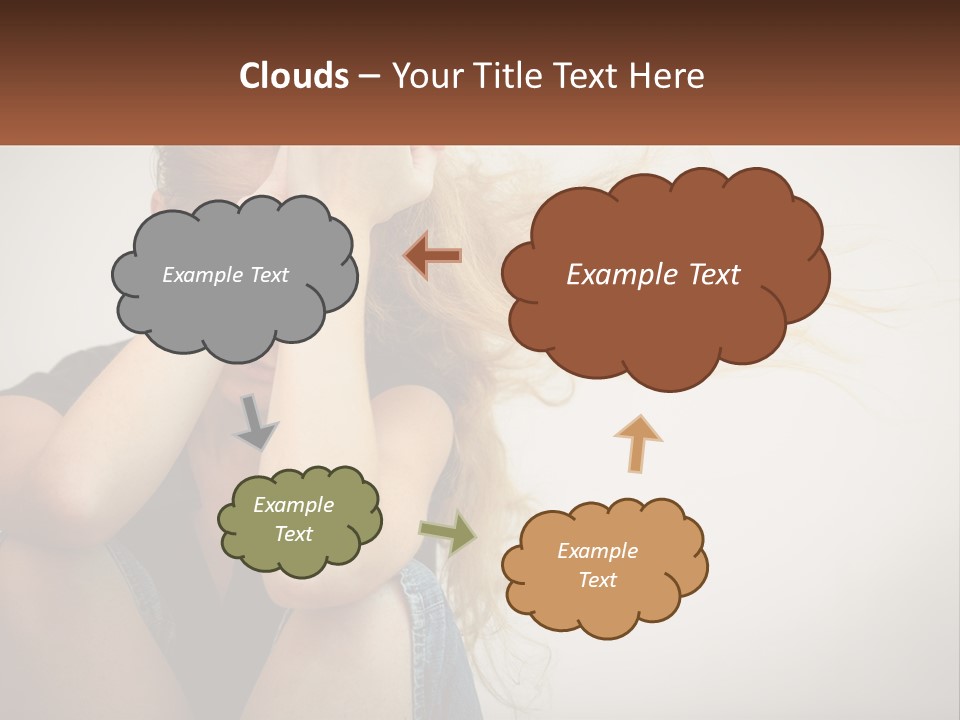 A Woman Holding A Sign That Says Name Of Presentation Company Name PowerPoint Template