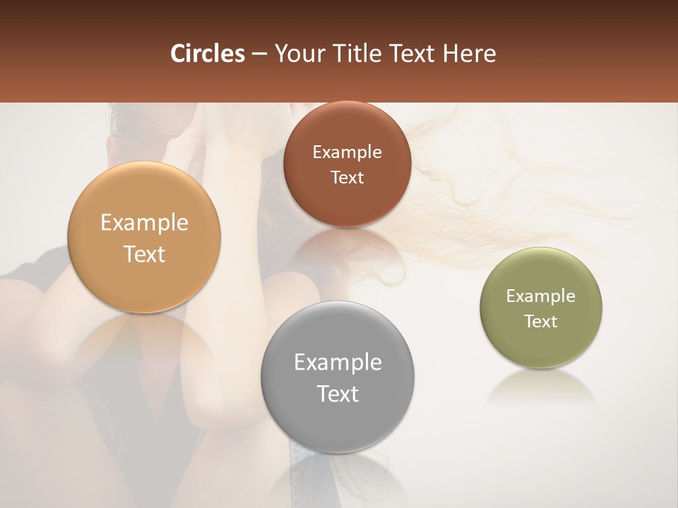 A Woman Holding A Sign That Says Name Of Presentation Company Name PowerPoint Template