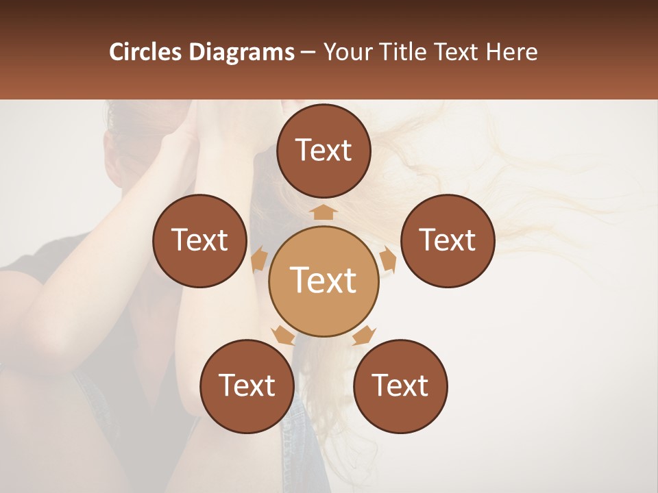 A Woman Holding A Sign That Says Name Of Presentation Company Name PowerPoint Template