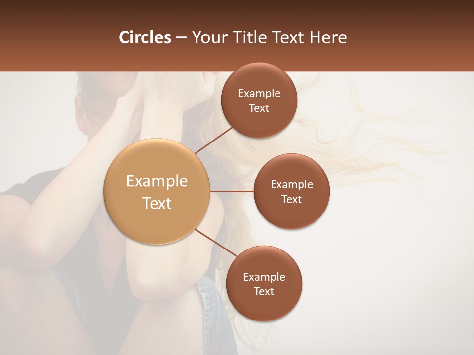 A Woman Holding A Sign That Says Name Of Presentation Company Name PowerPoint Template