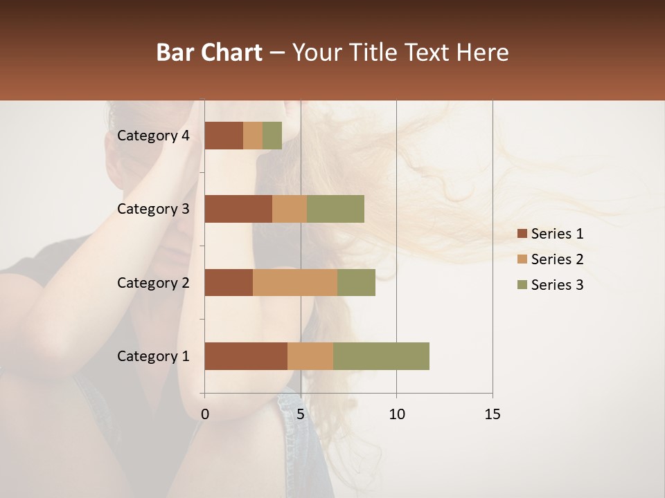 A Woman Holding A Sign That Says Name Of Presentation Company Name PowerPoint Template