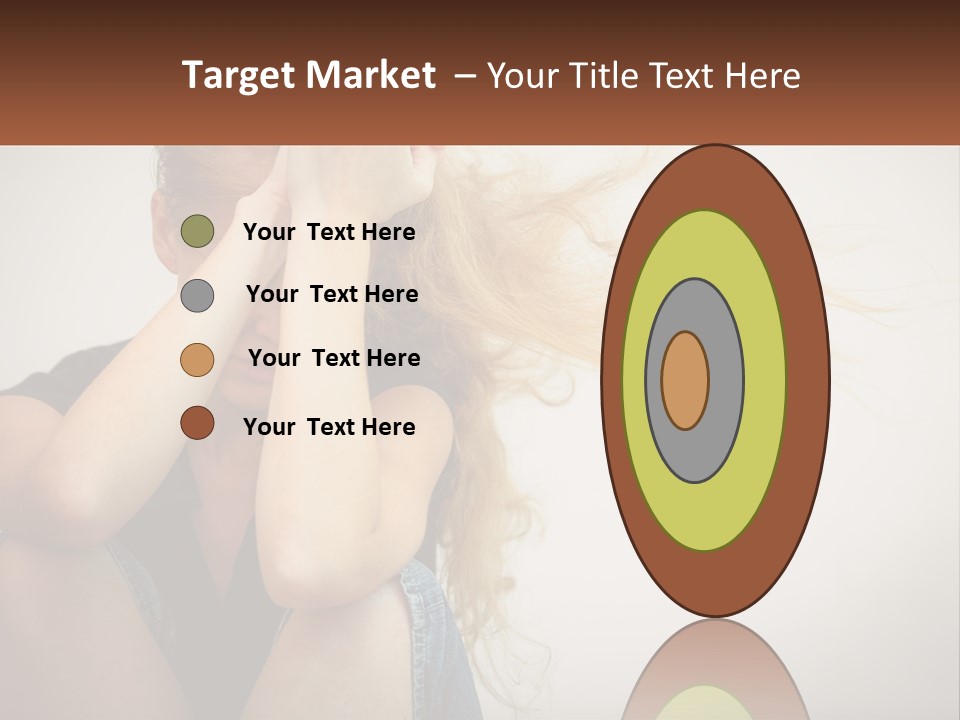 A Woman Holding A Sign That Says Name Of Presentation Company Name PowerPoint Template