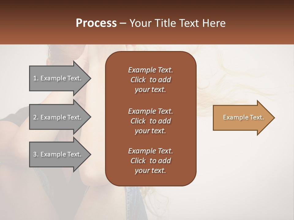 A Woman Holding A Sign That Says Name Of Presentation Company Name PowerPoint Template