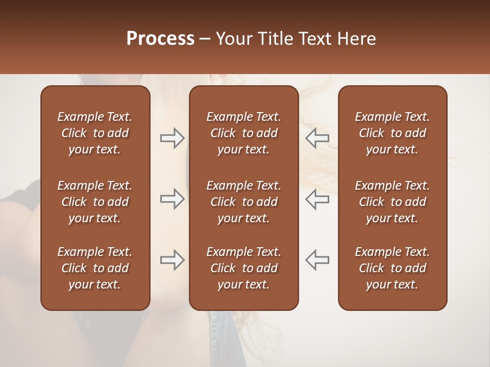 A Woman Holding A Sign That Says Name Of Presentation Company Name PowerPoint Template