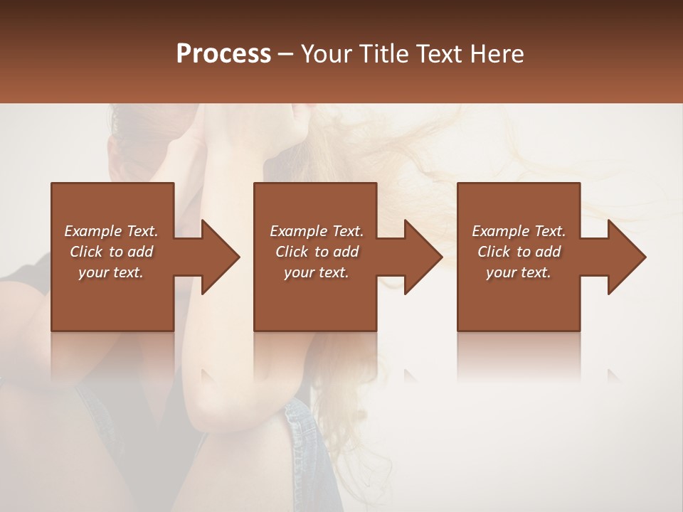 A Woman Holding A Sign That Says Name Of Presentation Company Name PowerPoint Template