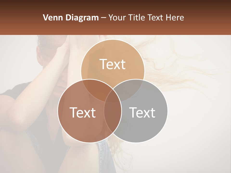 A Woman Holding A Sign That Says Name Of Presentation Company Name PowerPoint Template