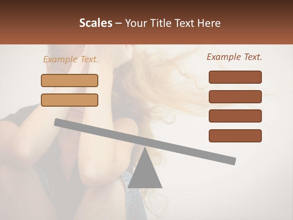 A Woman Holding A Sign That Says Name Of Presentation Company Name PowerPoint Template