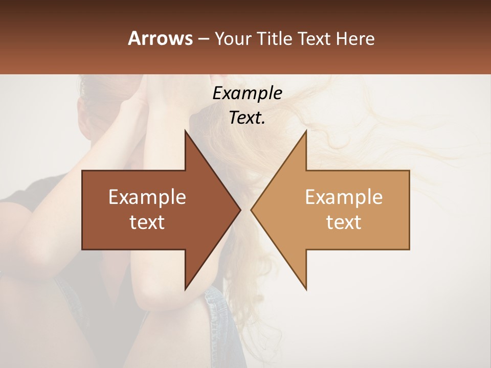 A Woman Holding A Sign That Says Name Of Presentation Company Name PowerPoint Template