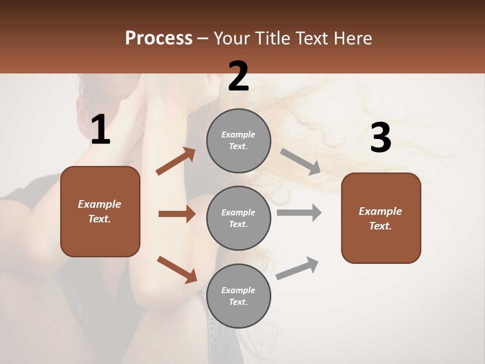 A Woman Holding A Sign That Says Name Of Presentation Company Name PowerPoint Template