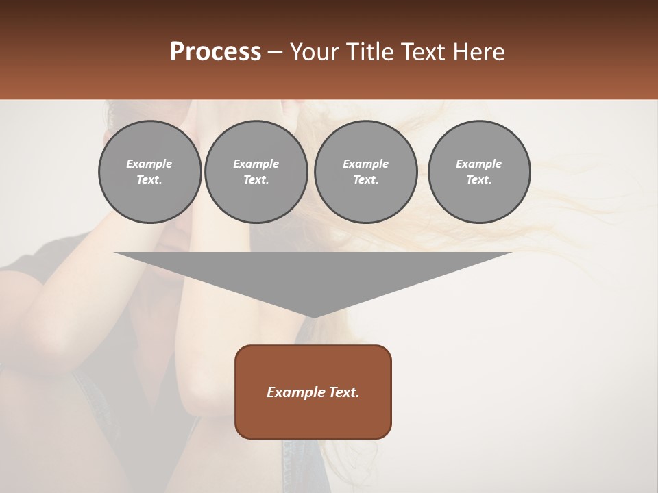 A Woman Holding A Sign That Says Name Of Presentation Company Name PowerPoint Template