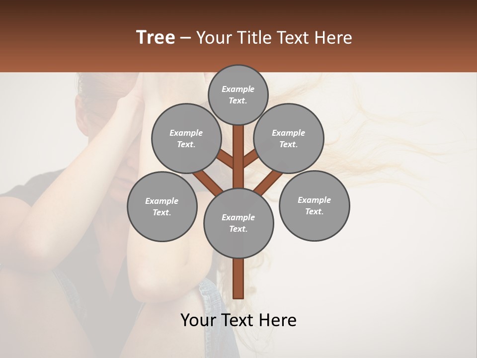 A Woman Holding A Sign That Says Name Of Presentation Company Name PowerPoint Template