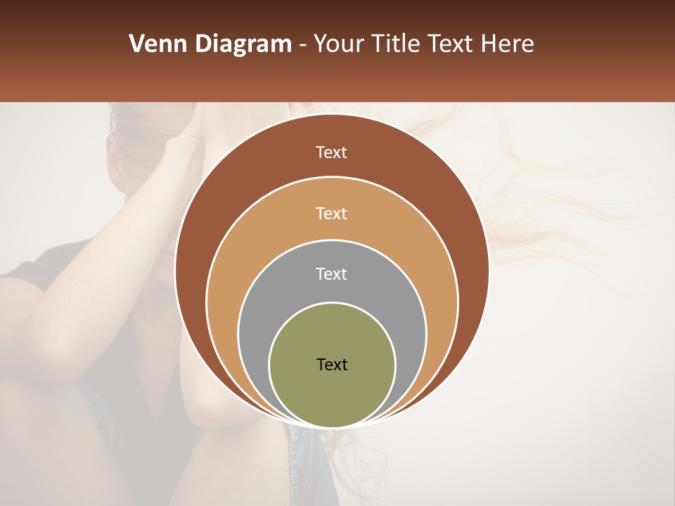 A Woman Holding A Sign That Says Name Of Presentation Company Name PowerPoint Template