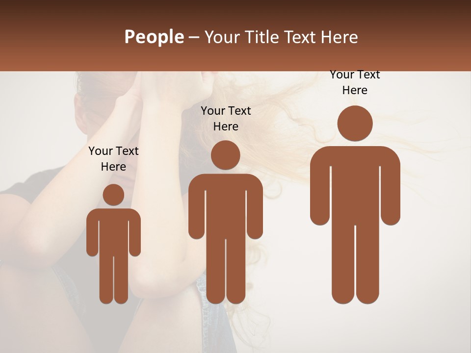 A Woman Holding A Sign That Says Name Of Presentation Company Name PowerPoint Template