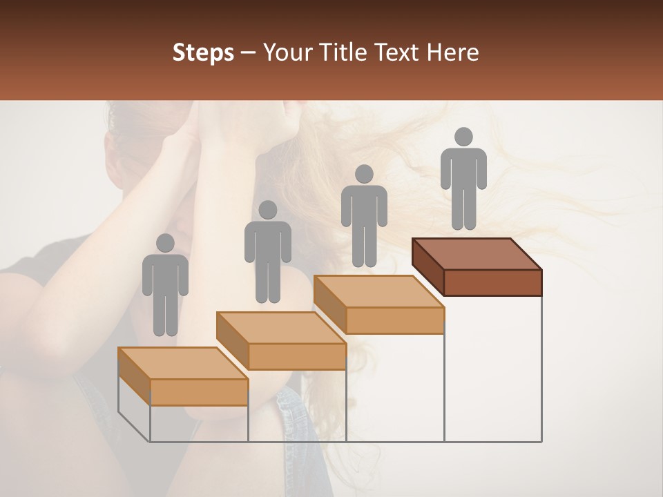 A Woman Holding A Sign That Says Name Of Presentation Company Name PowerPoint Template