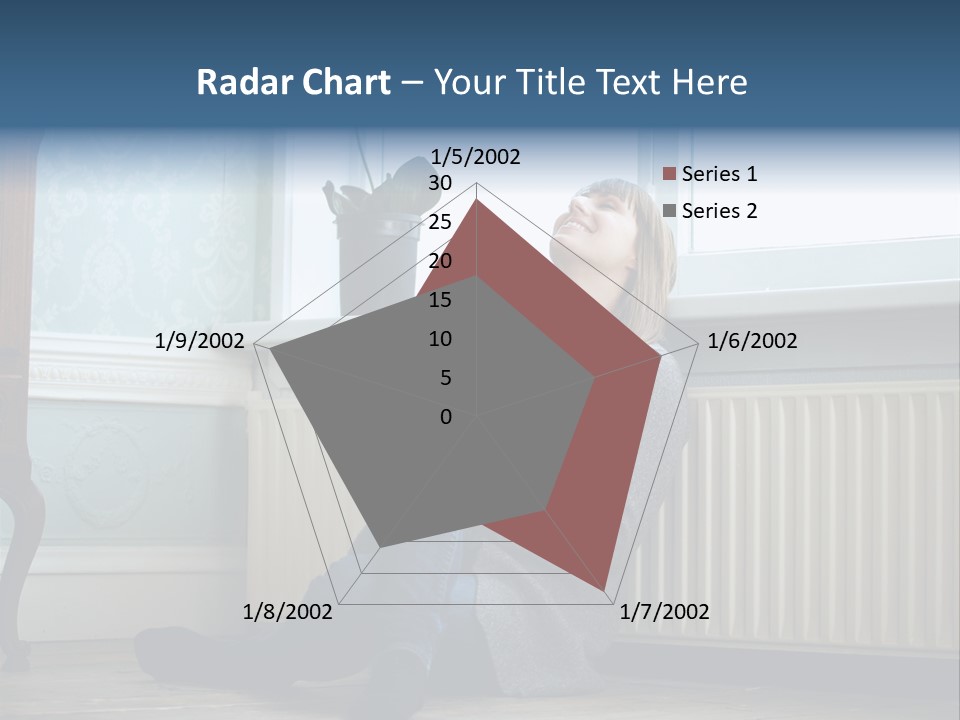 A Woman Sitting On The Floor With A Cup Of Coffee PowerPoint Template