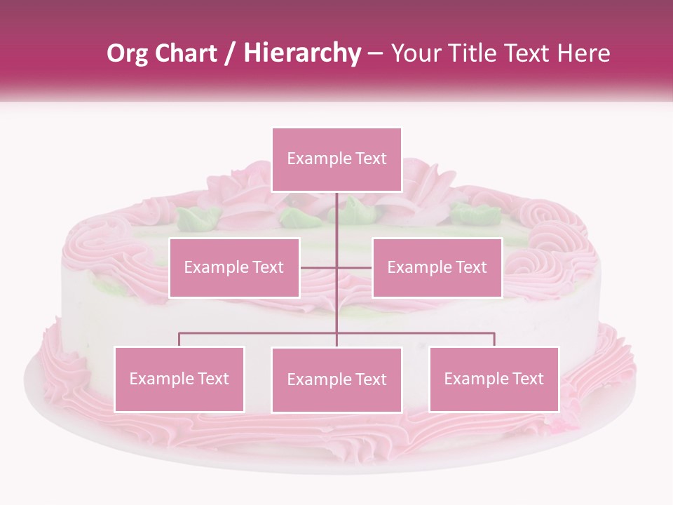 A Cake With Pink Frosting And Green Icing PowerPoint Template