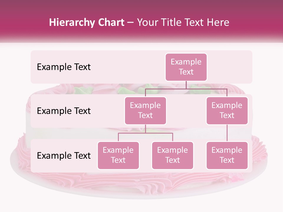 A Cake With Pink Frosting And Green Icing PowerPoint Template